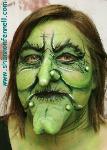 Special effects make-up green witch