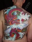 Body painting - water dragon back panel