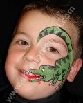 Talking dino face painting