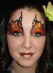 Monarch butterfly glamour face painting